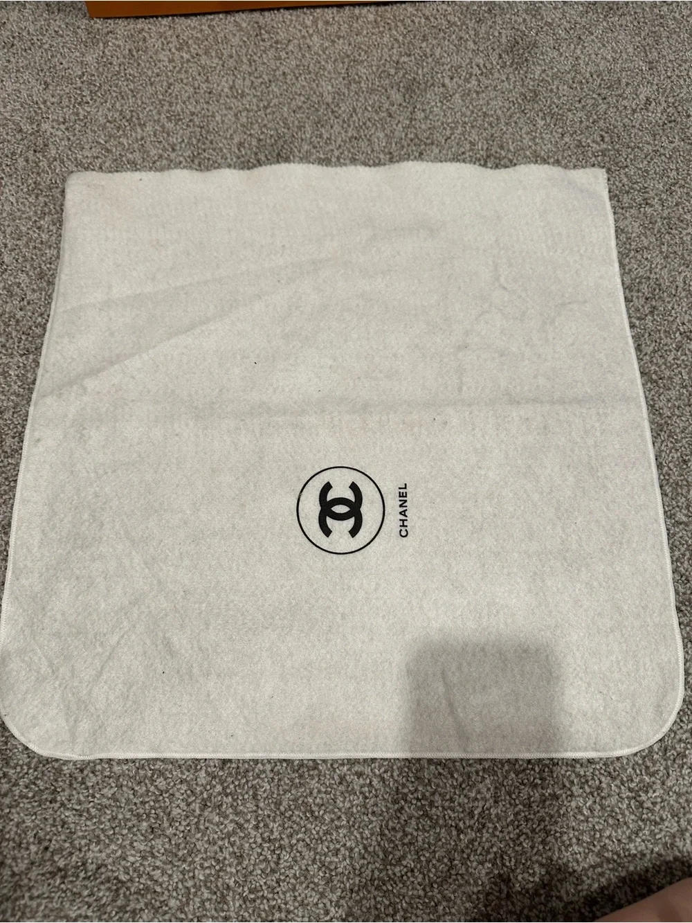 Chanel White Logo dust bag